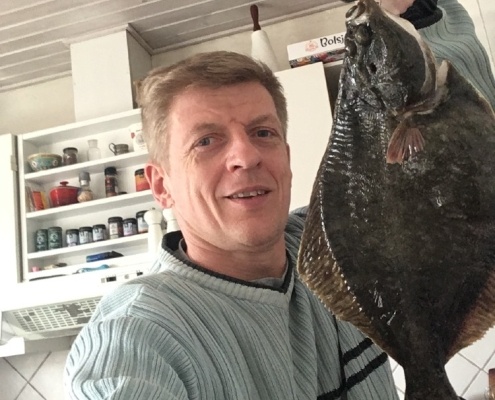 Skrubbe fanget af poul ved Langeland